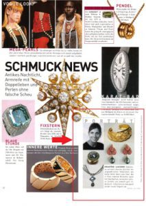 Vogue-july-2001 The portrait of the french jeweller Annette Girardon, Paris, was published by the magazine Vogue.