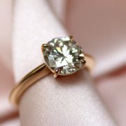 2-carat-diamond-ring-paris The 2 carat diamond is a stone mounted in a solitaire ring. The simplicity of this engagement ring is timeless. The ring was made in Paris by excellent jewellery craftsmen.
