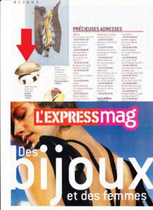 l-express-2003 A variation of the Byzantine ring, created by Paris-based jeweler Annette Girardon, was presented in the style complement of L'Express magazine. It is available in several versions.