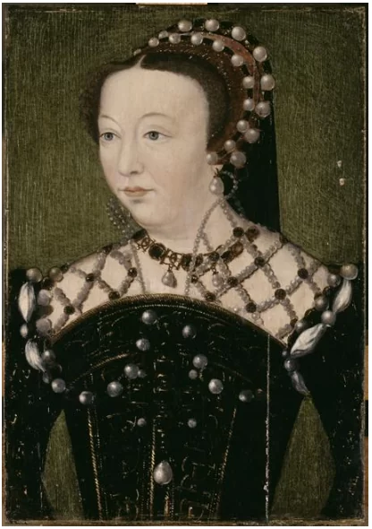 C de Medicis, Clouet, Francois, vers 1556 RMNP Portrait de Catherine de Medicis par François Clouet vers 1556